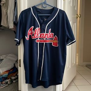 Ronald Acuña Jr Braves Navy Jersey